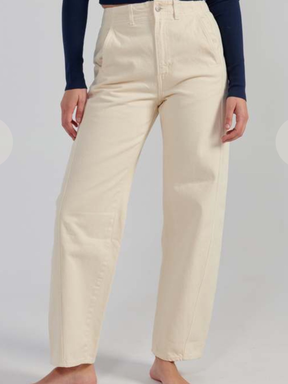 Apiece Apart Meridian Cropped Jean in Ecru size 28